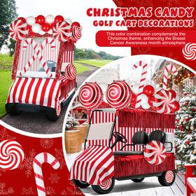 Soulchen tinsel garlands add shimmering texture to the cart