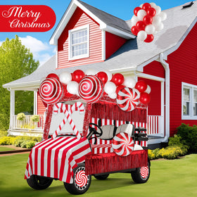 Soulchen wheel candy PVC accents highlight cart details in holiday displays