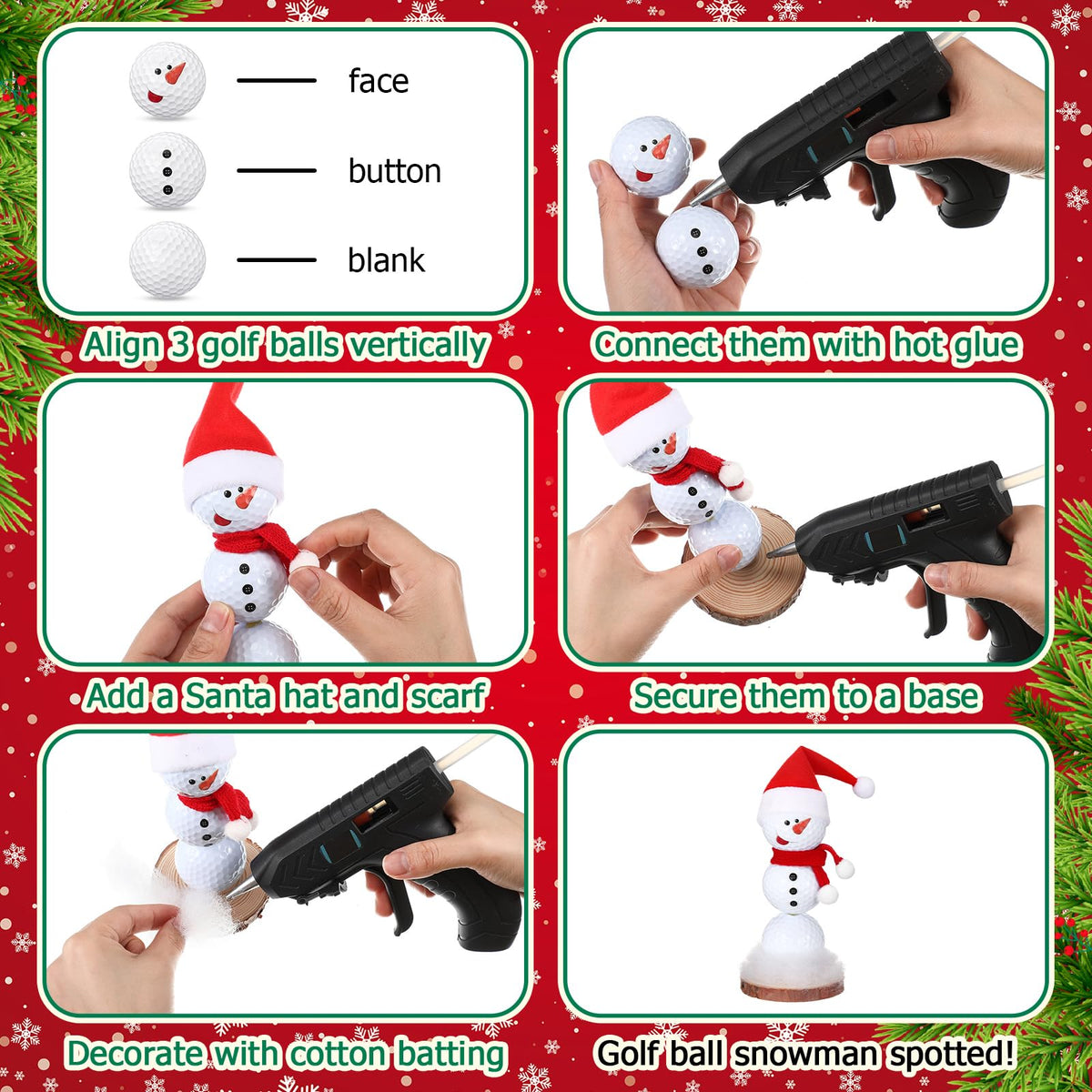 Soulchen golf snowman ornament kit cotton snow texture enhances charm.