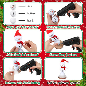 Soulchen golf snowman ornament kit cotton snow texture enhances charm.