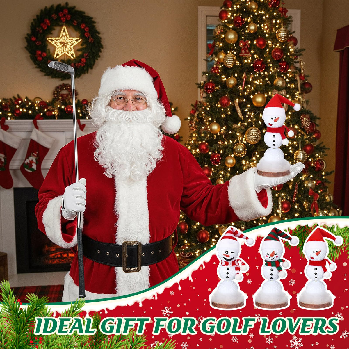 Soulchen golf snowman ornament kit hot-melt glue sticks included.