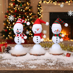 Soulchen golf snowman ornament kit scarves provide playful winter accents.