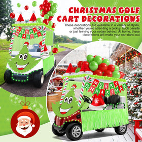 Soulchen green banner ties the theme together for carts and parades.
