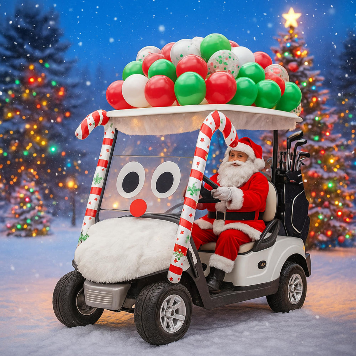 Soulchen inflatable candy cane 1 adds classic holiday charm for eye-catching parade visibility.