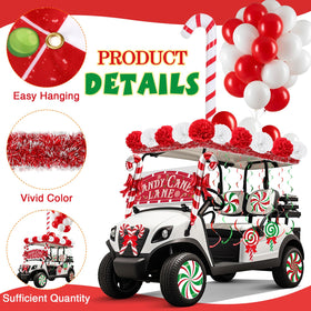 Soulchen jumbo inflatable candy canes balloons create a striking parade display