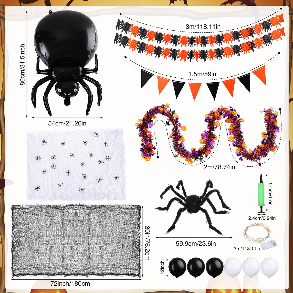 Soulchen white spider web accent for eerie spaces
