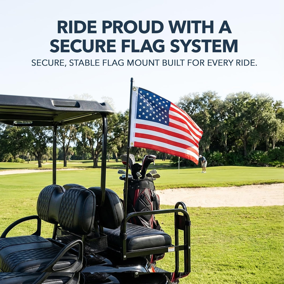 Adjustable stainless mounts fit various flags with easy screwdriver adjustment.