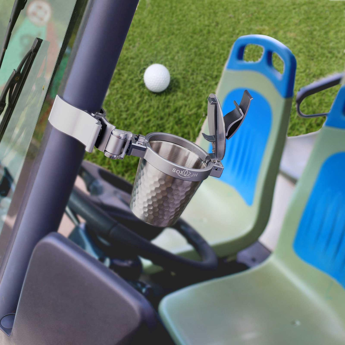 SOXQZJH mountable cigar holder clip offers versatile placement on cart or club