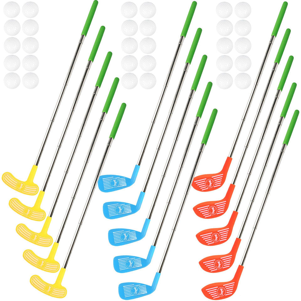 Spaluck 45-pcs plastic golf set with clubs and balls for indoor and outdoor play.