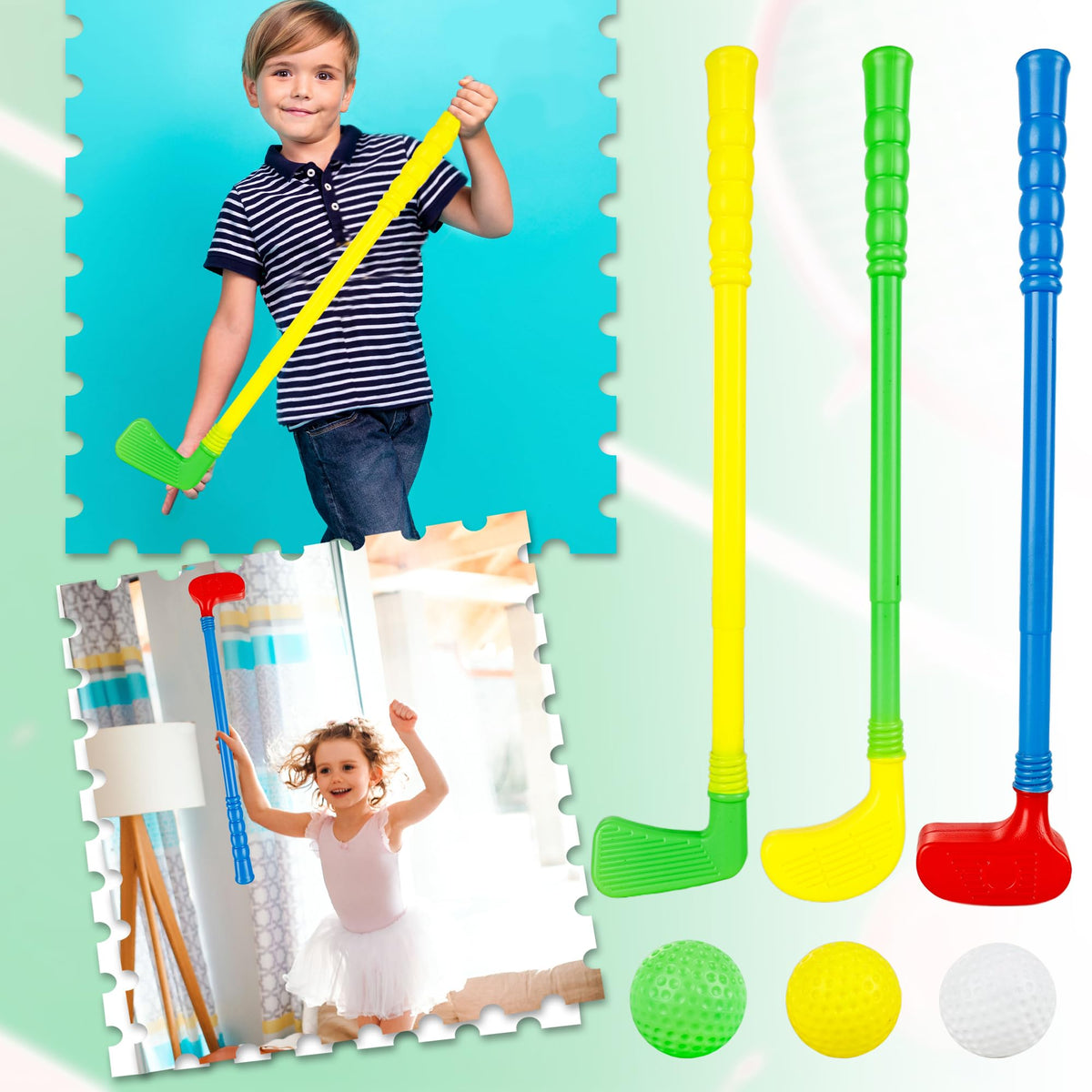 Spaluck flags and holes kit for realistic golf setup.