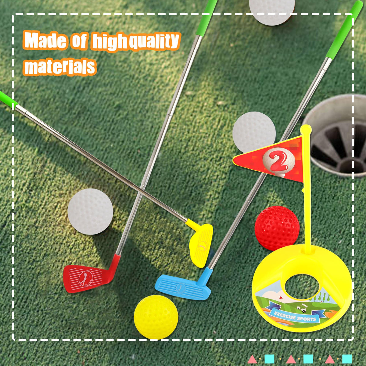 Spaluck gift-ready golf set brings indoor and outdoor play possibilities.
