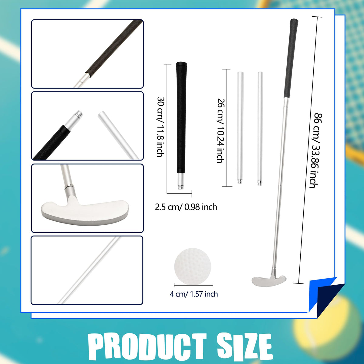 Spaluck golf putter balls included—4 synthetic balls for on-the-go drills.