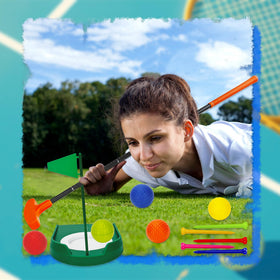 Spaluck family-friendly mini golf set for indoor and outdoor play