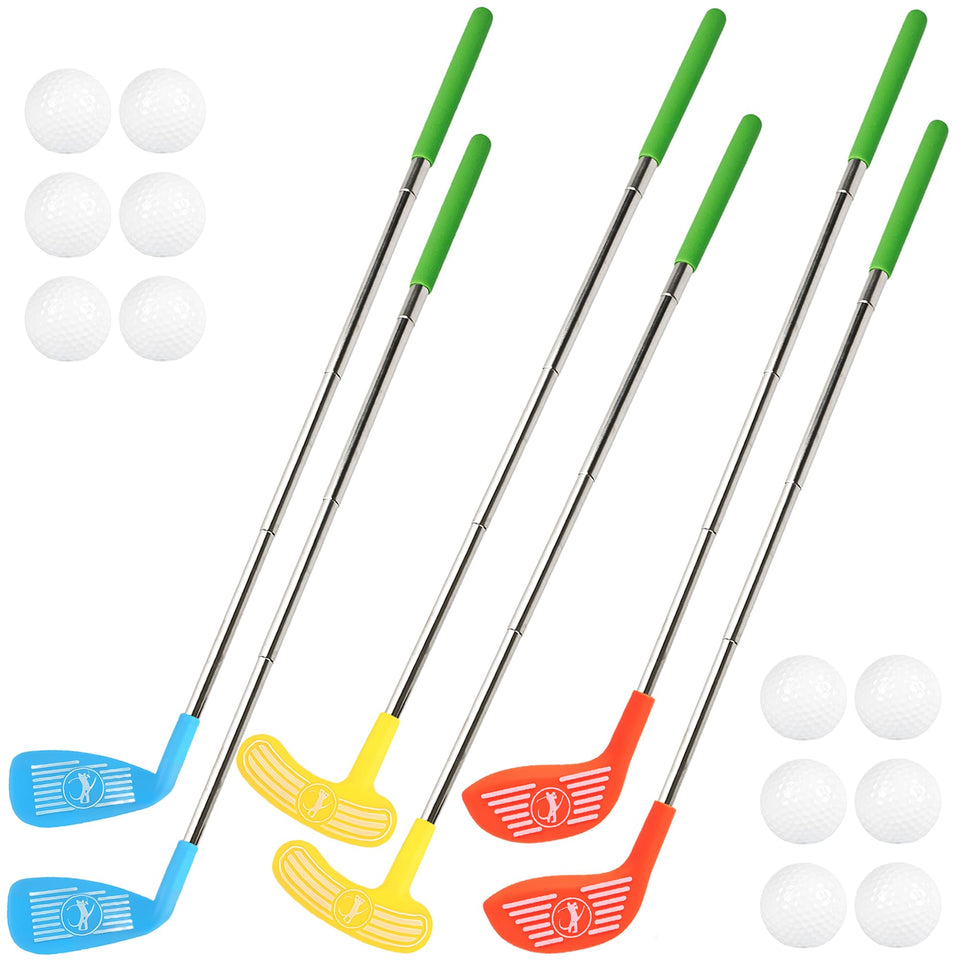 Spaluck kids golf set packaging highlights adjustable clubs for growing players.