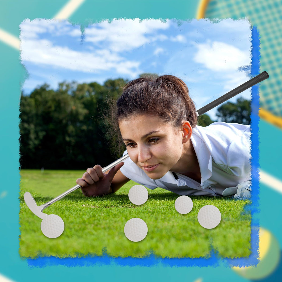 Spaluck two-putter set with four balls—great for daily training and gifting.