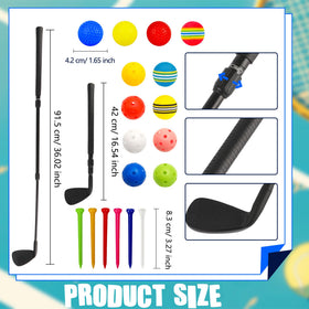 Spaluck golf clubs set with two extendable clubs for family play