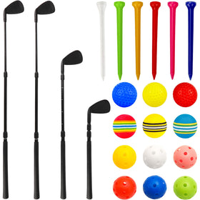 Spaluck plastic bucket golf clubs set extendable handle for versatile backyard practice