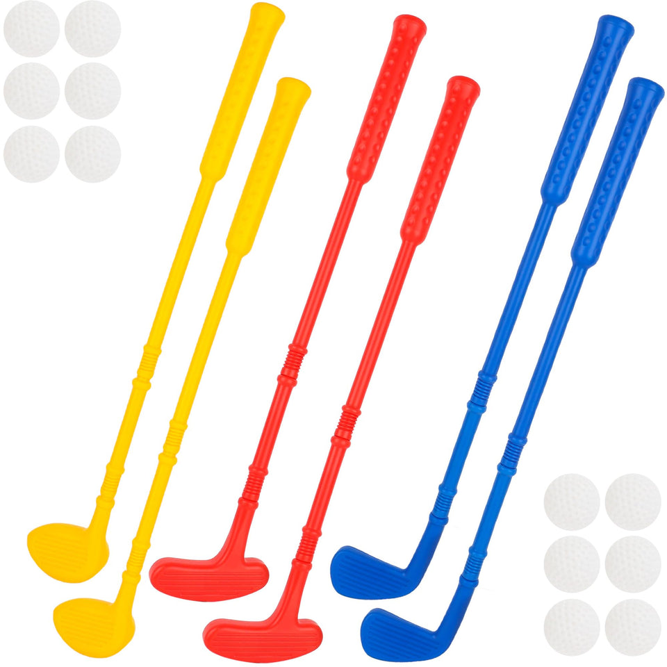 Spaluck plastic mini golf clubs toddlers set, ideal for indoor and outdoor play.
