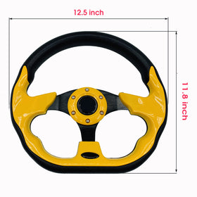 Spaorcco 12.5-inch D-shape steering wheel design offers more knee space.