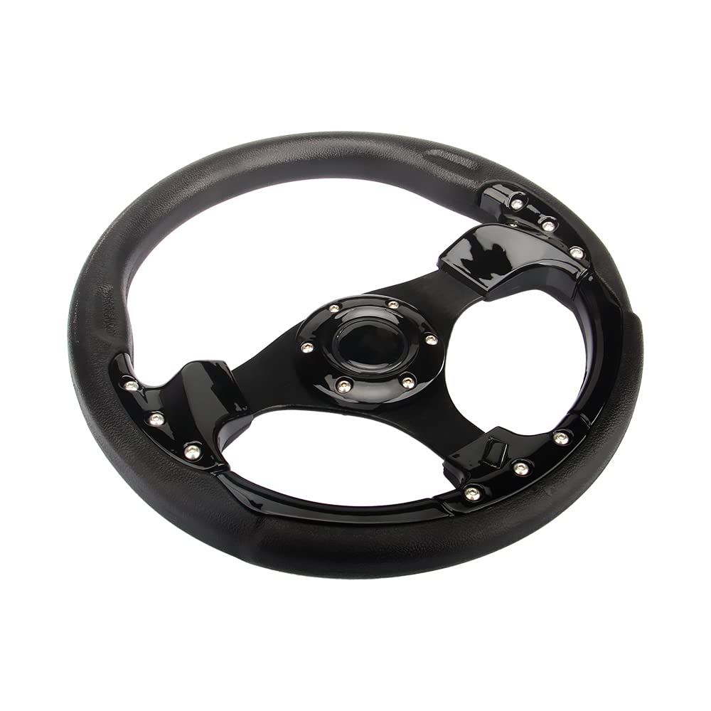 Spaorcco 12.5-inch steering wheel side grip highlights textured surface for secure handling.