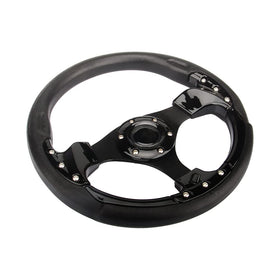 Spaorcco 12.5-inch steering wheel side grip highlights textured surface for secure handling.