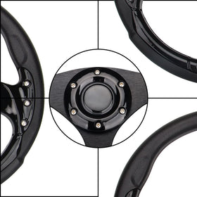 Spaorcco calm black finish offers a refined, distraction-free steering feel.