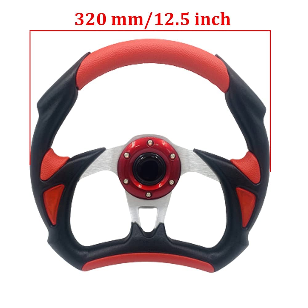 D-shaped Spaorcco steering wheel offers a comfortable grip during long rides