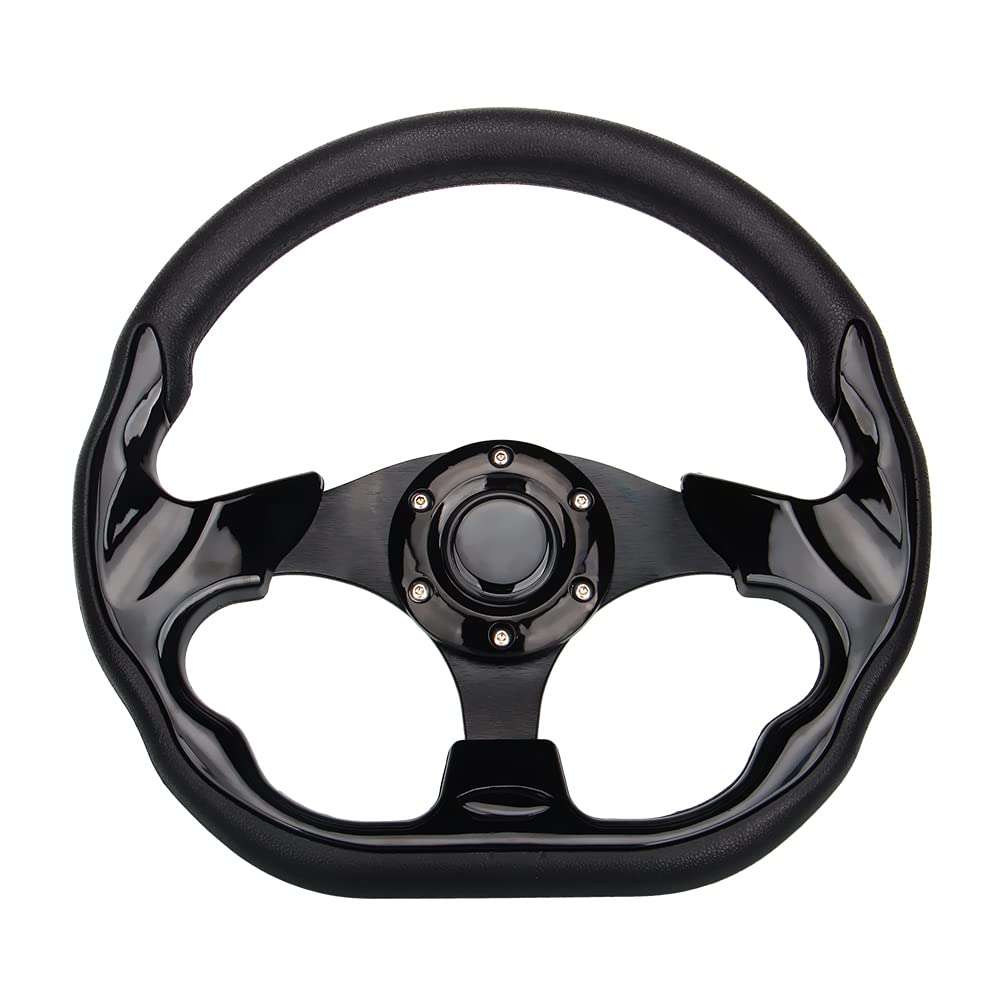 Spaorcco D-shape steering wheel front view improving entry and grip