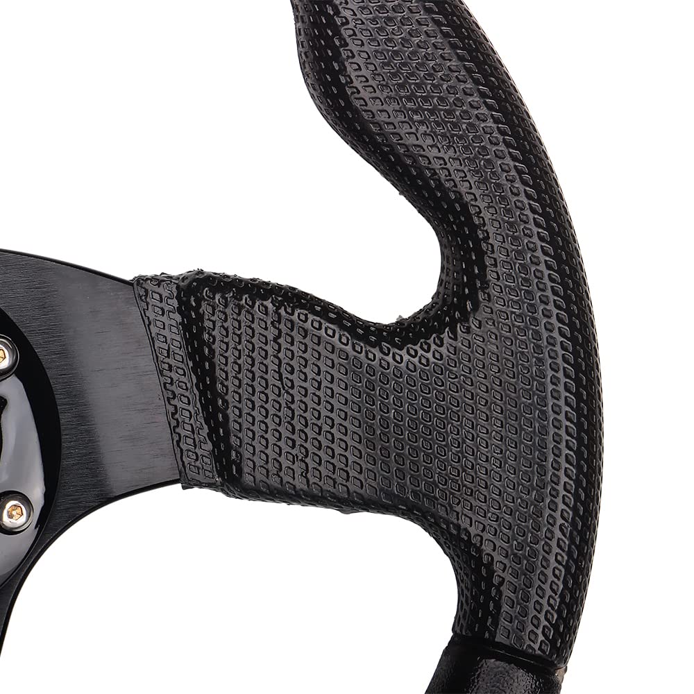 Spaorcco 12.5-inch ergonomic design enhances comfortable steering.