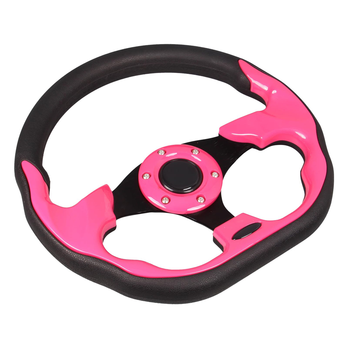 Spaorcco ergonomic D-shape wheel improves grip and comfort.