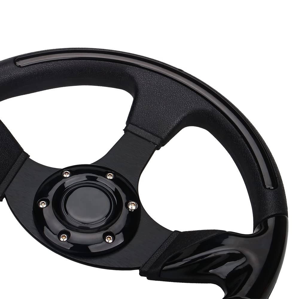 Spaorcco ergonomic grip 12.5-inch wheel improves steering control.