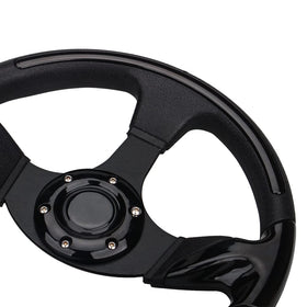 Spaorcco ergonomic grip 12.5-inch wheel improves steering control.