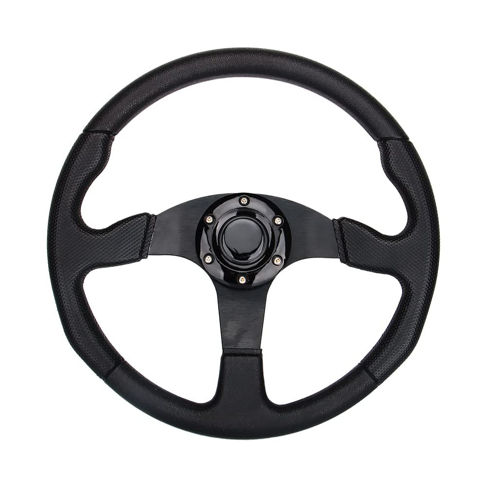 Spaorcco flat-bottom 14in golf wheel offering extra leg room and comfort