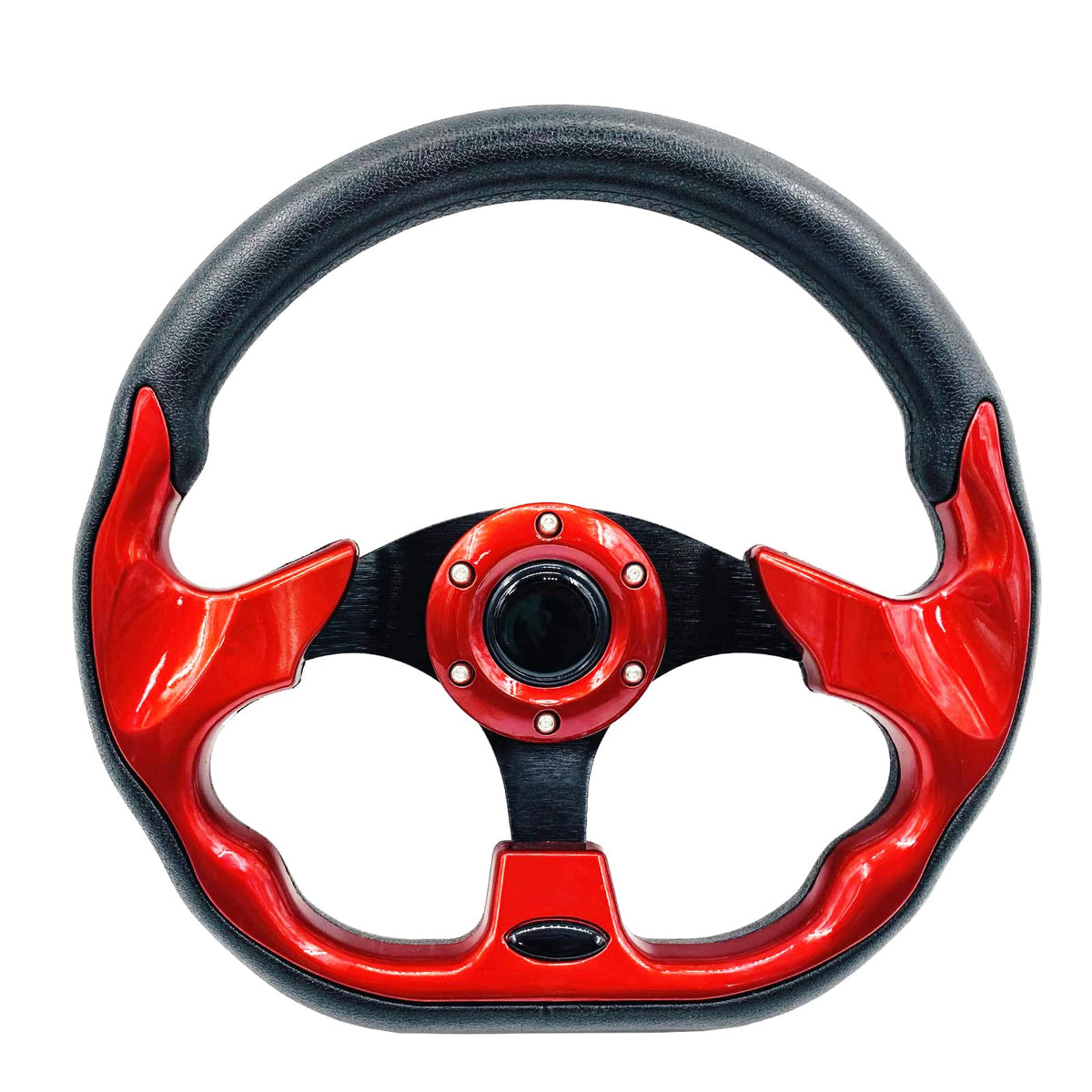 Spaorcco golf cart steering wheel front view showing improved grip for smoother steering