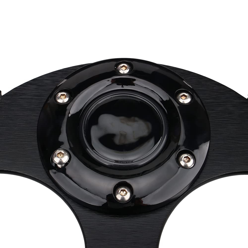 Spaorcco premium wheel enhances golf cart interior with a sleek black chrome finish.
