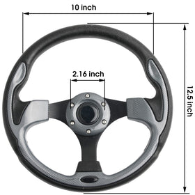 Spaorcco universal 12.5-inch steering wheel showcasing versatile fit.