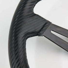 Spaorcco steering wheel on Yamaha EZGO RXV TXT shows smooth handling and carbon details