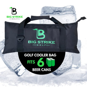 Sparkly Strike Big Strike cooler holds 6 cans for on-course refreshment.