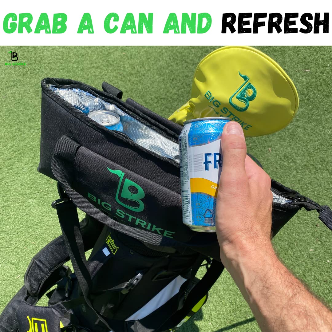 Sparkly Strike Big Strike cooler fits most golf bags and cart accessory bags.