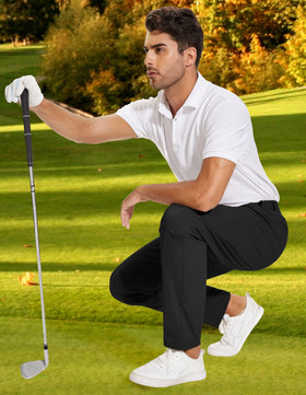 SpecialMAGIC Golf Work Pants side view showing slim silhouette and movement.