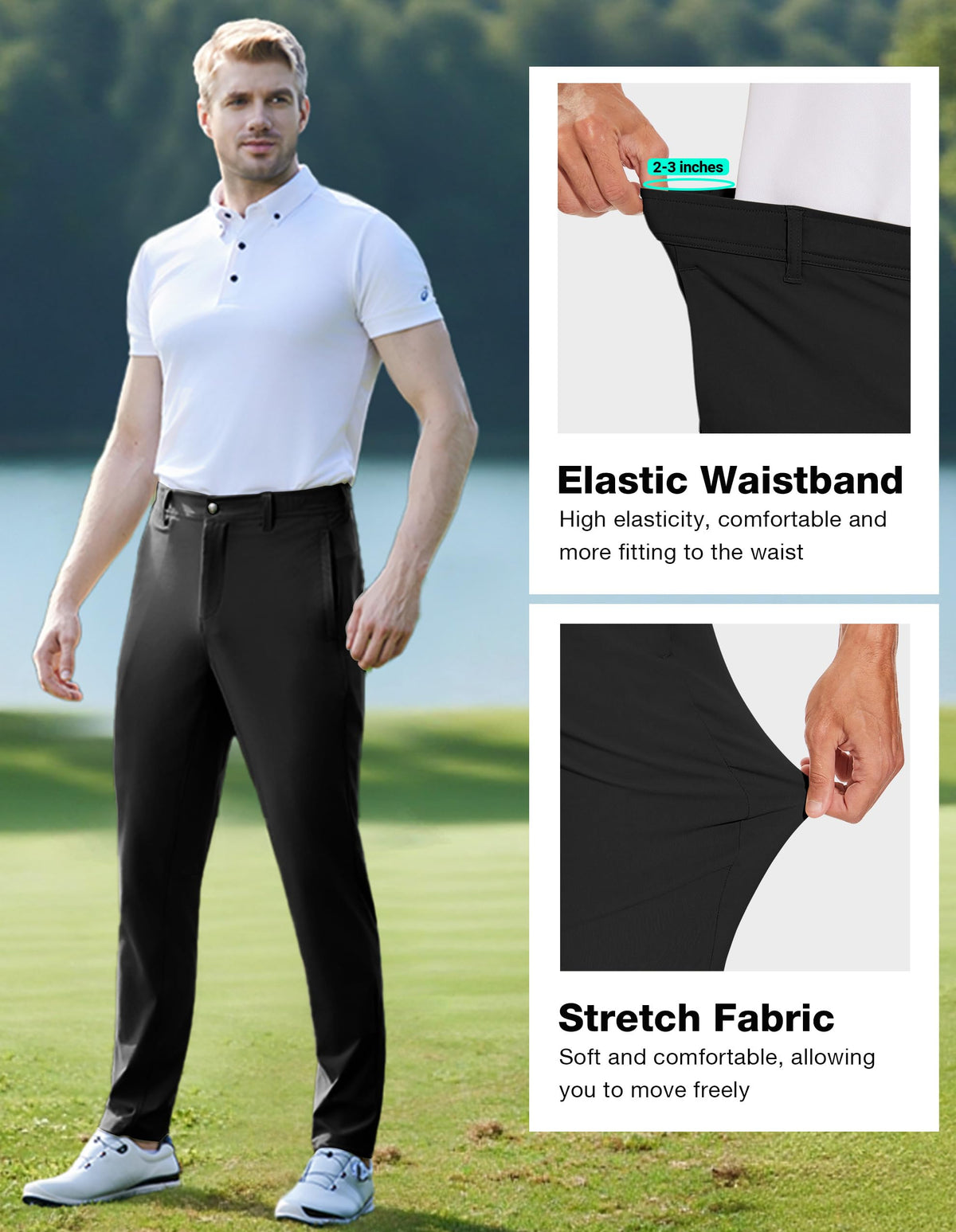 SPECIALMAGIC lightweight golf pants ideal for travel and all-day comfort