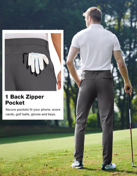 SPECIALMAGIC men's golf pants with slim-fit silhouette for a clean, versatile look.