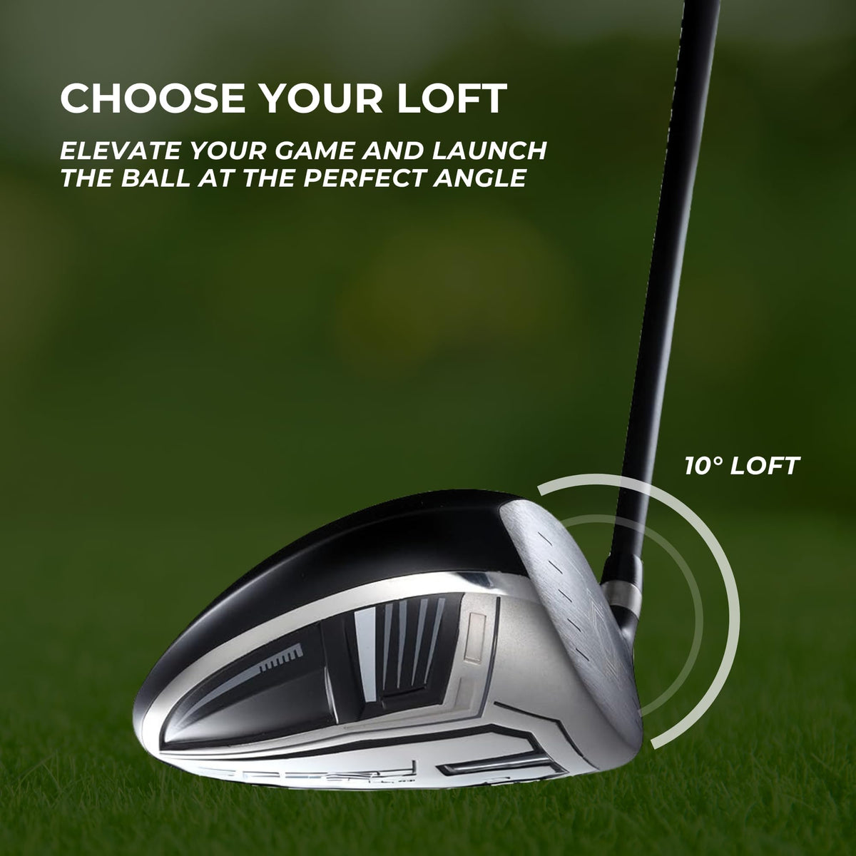 Speed System Golf black 10-degree right-handed driver is tournament-ready and versatile.