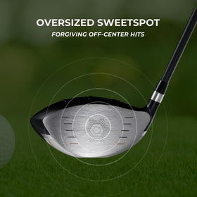 Speed System Golf oversized sweet spot reduces mishits for consistent distance.