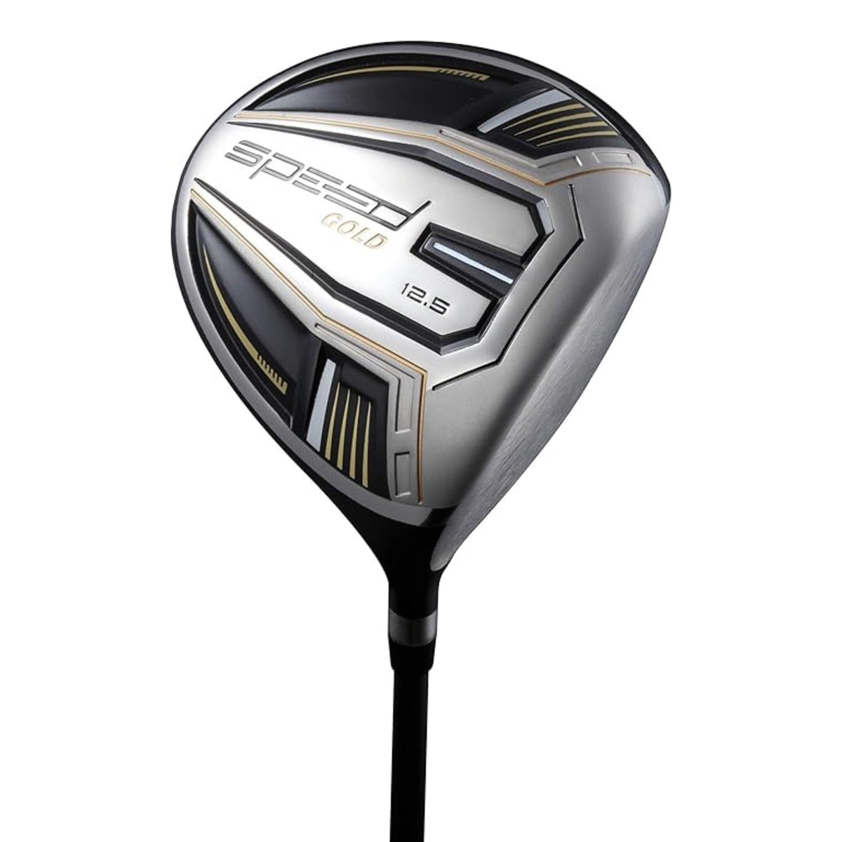Speed System Golf Titanium Driver with gold 12.5° loft ready for precise tee shots.