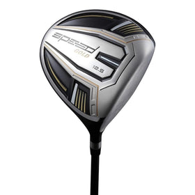 Speed System Golf Titanium Driver with gold 12.5° loft ready for precise tee shots.