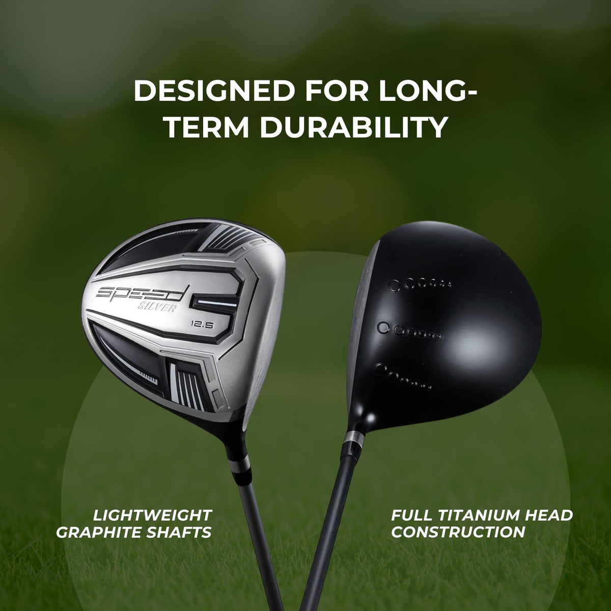 Speed System Golf Titanium Driver ultra-lightweight shaft supports faster tempo