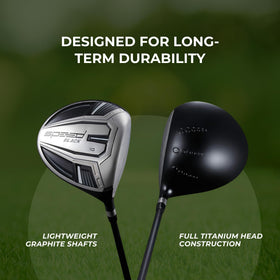 Speed System Golf ultra-lightweight graphite shaft promotes faster swing speeds and effortless tempo.