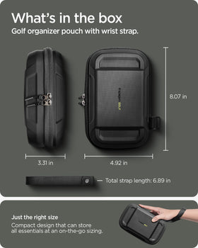 Spigen golf organizer pouch compact-storage emphasizes portability on trips.
