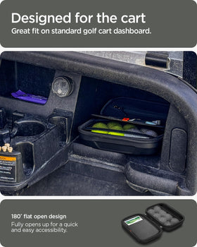 Spigen golf organizer pouch hidden-airtag-slot helps track valuables.
